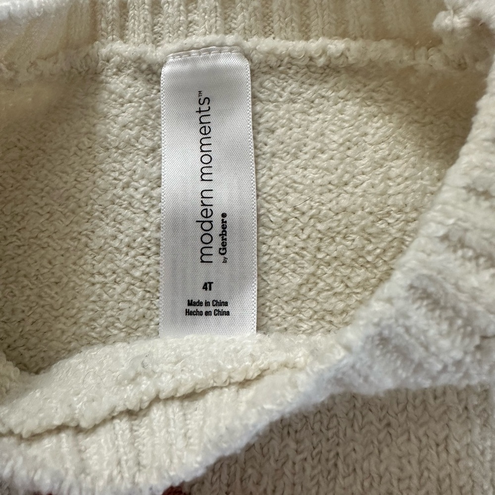 Cream Knit Floral Appliqué Sweater - Picture 3 of 5